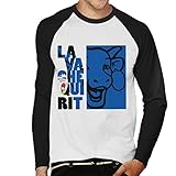 All+Every The Laughing Cow La Vache Qui Rit Blue Montage Men's Baseball Long Sleeved T-Shirt