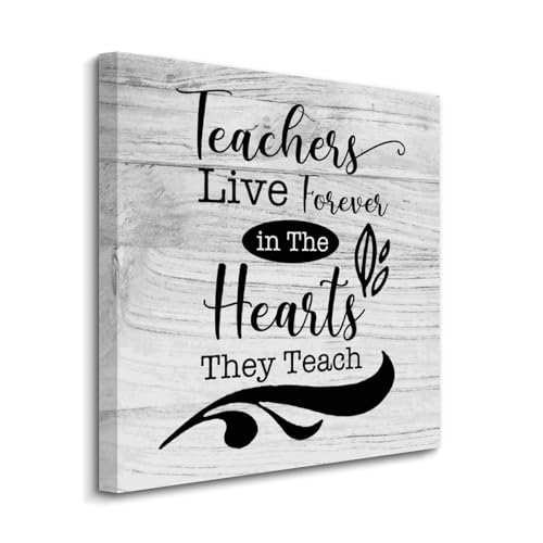 Lienzo decorativo para pared de 20x20" ideal como cuadro de regalo para maestros y aulas