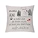 GHORIHUB Funda de cojín Dada Mama Bear Funda de Almohada para Padres, Fundas de Almohada para Regalo de cumpleaños, papá, mamá, no Importa lo Que la Vida se Tira a ti al Menos no Tienes feos niños