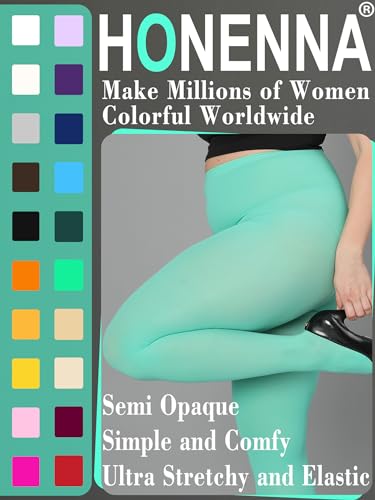 Image of HONENNA Queen Plus Size Tights Semi Opaque Control Top High Waist Stockings Nylons Pantyhose for Women 1X 2X 3X 4X 5X 6X