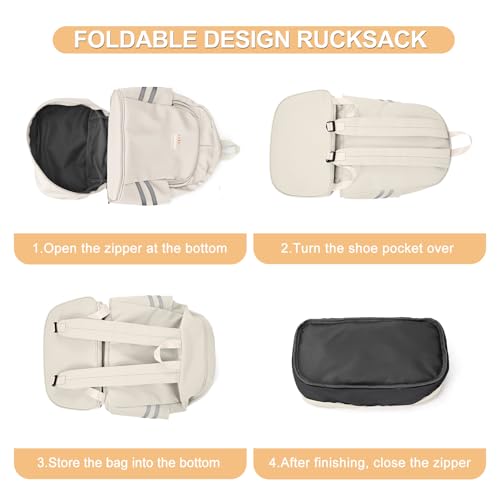 coofay Gym Backpack For Women Waterproof Sports Backpack With Shoe Compartment Lightweight Travel Backpacks Small Gym Bag Dance Volleyball Backpacks