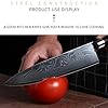 Damascus Knife Set Kitchen Chef Knife Set 6 Piece Professional Kitchen Knives，73 Layers Blade, Full Tang,Lightweight and Strong Ideal for Restaurant Chefs or for Everyday Use at Home