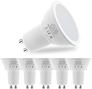 Techgomade GU10 LED Light Bulbs, 6W 520LM Led Bulbs, 60W Halogen Spotlight Bulb Equivalent, Warm White 3000K, 120 Degree Beam Angle, Non-Dimmable, for Home/Hotel Lighting-Pack of 6