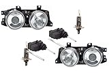 Fari adatti per BMW Serie 5 E34 09/88-10/95 + H1 Sinistra Destra con servomotore