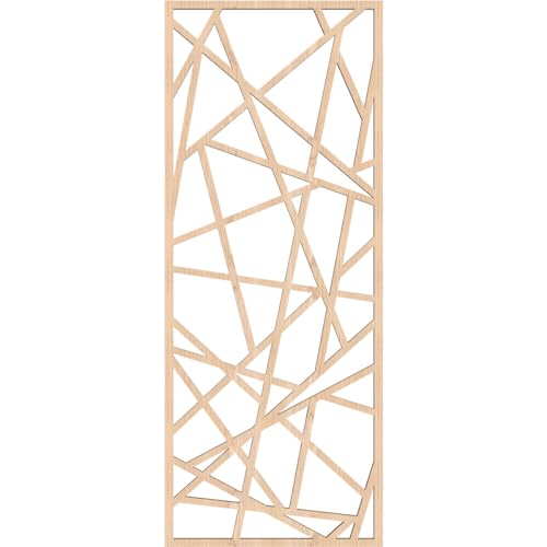 Image of Conway Decorative Pierced Fretwork Wood Wall Panels, 13 3 /8 inchW x 34 3 /8 inchH x 3 /8 inchT, Red Oak