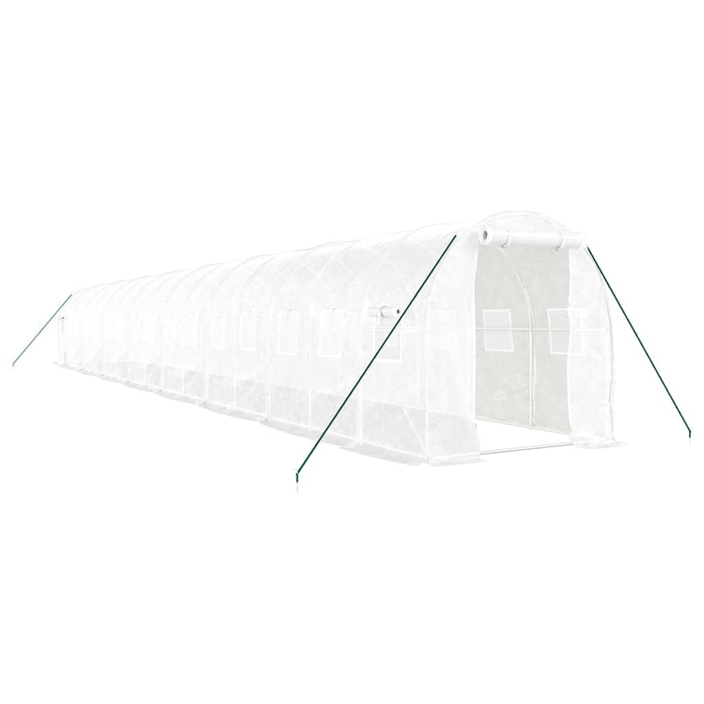 Generico Serra con Telaio in Acciaio Bianco 32 m² 16x2x2 m