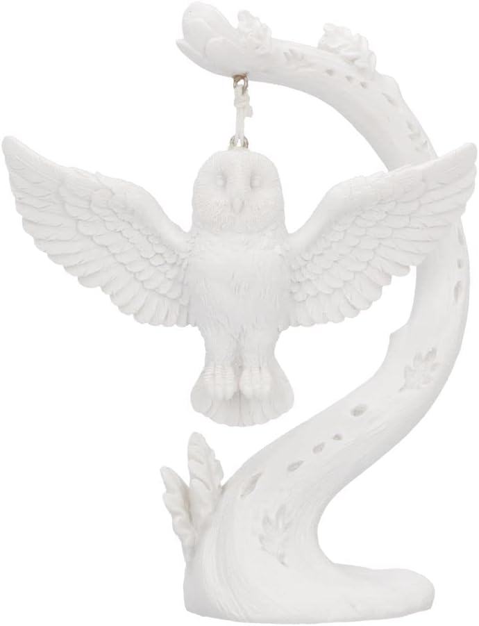 Flight Owl Figurine, White, 13.5cm