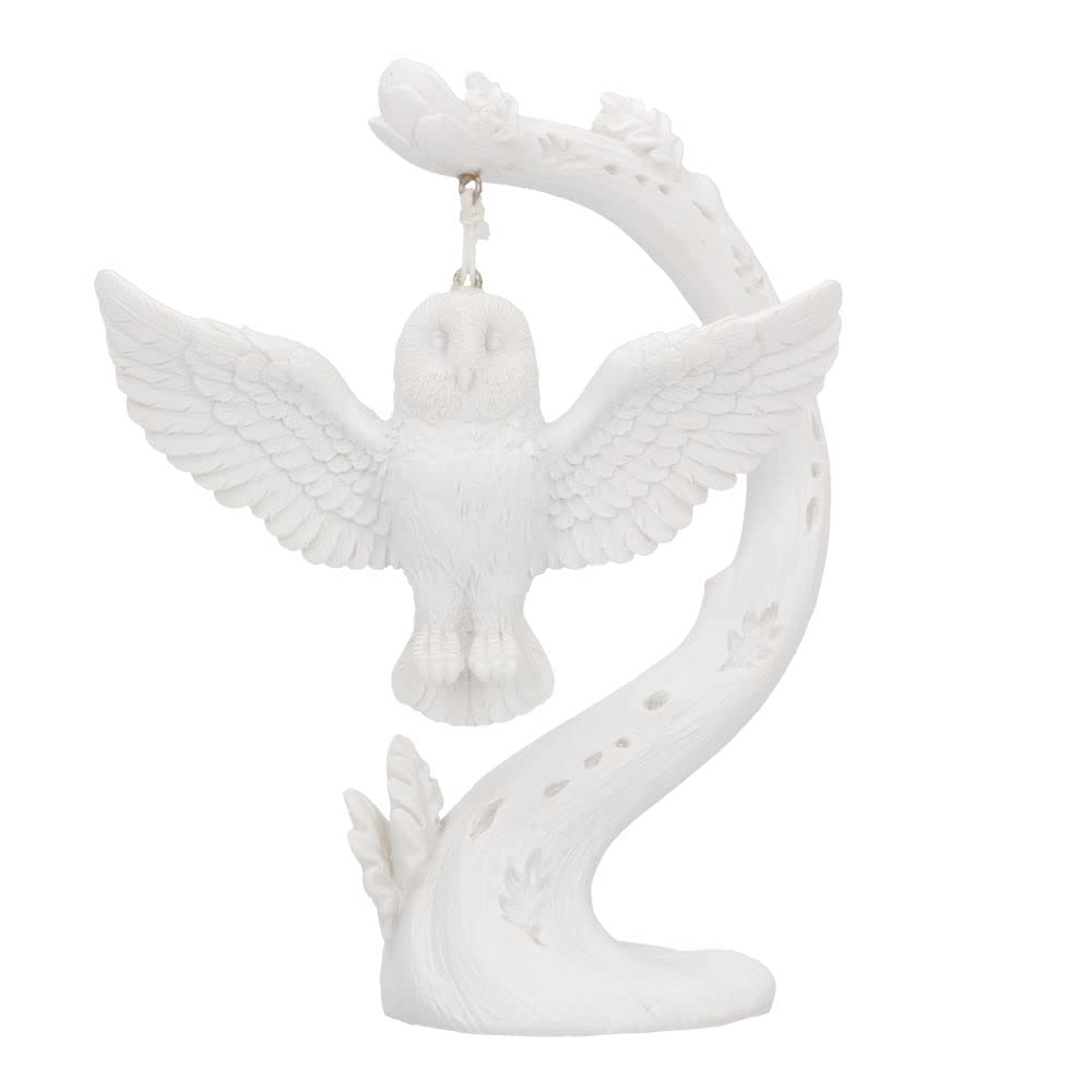 Flight Owl Figurine, White, 13.5cm