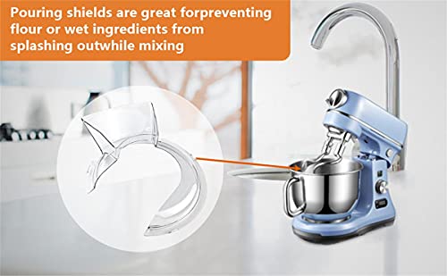 Pouring Shield For Kitchenaid 4.5 -5Qt Tilt-Head Stand Mixers Bowls, Replace Kn1Ps Pouring Shield Mixers Parts & Accessories ( Only For Installing Stainless Steel Bowls) #TOP7