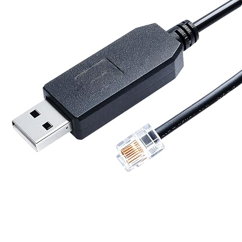 Xiusiyt USB RS232 Serial to RJ9 4P4C Update Firmware Cable for Celestron Nextstar Hand Control,1.8m/5.9ft