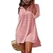 Figarge Strandkleid Damen Bikini Cover Up V-Ausschnitt Baumwolle Strandtunika Sommer Pareos Button Down Strandponcho Badeanzug Strand (DE/NL/SE/PL, Alphanumerisch, XL, Regular, Regular, Rosa) Damen Sommer günstig Kaufen-Figarge Strandkleid Damen Bikini Cover Up V-Ausschnitt Baumwolle Strandtunika Sommer Pareos Button Down Strandponcho Badeanzug Strand (DE/NL/SE/PL, Alphanumerisch, XL, Regular, Regular, Rosa)