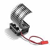 Disipador de Calor con Ventilador 5V, para Motor RC 540/550, Accesorio de Refrigeración para Coches Eléctricos 1/10 Escala como HSP Axial Traxxas D90 (Negro)