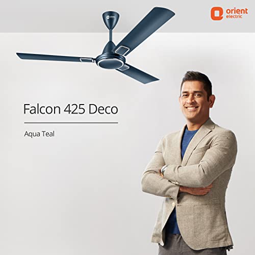 Image of Orient Electric 1200 mm Falcon 425 Deco Ceiling Fan (Aqua Teal)