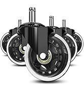 Soontrans Ruedas Silla Oficina, 11 mm x 22 mm, Deslizan Suavidad y Silencio y Suave, No Hace Ruid...