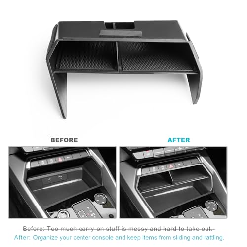 CDEFG Kompatibel mit Audi A3 8Y 2021 2022 2023 2024 Mittelkonsole Aufbewahrungsbox Zentrale Steuerung Multifunktionaler Aufbewahrung Auto Center Console Organizer Tray Innenraum Zubehör