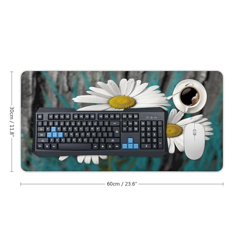 Daisy Flowers Desk Pad Grande con Base Antideslizante miniatura 2