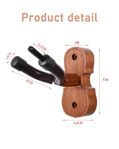 Image of Violin Stand, Mahogany Wood Violin Hook with Hard Case, Adjustable Height for Musicians, Portable Foldable Design for Outdoor Use, Violin Accessories, Violin Musical Instrument Stander