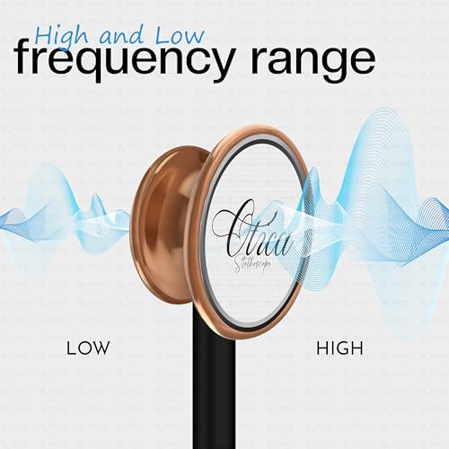 Image of OTICA Copper Finish Master-Style Cardiology Stethoscope - Premium Acoustic Performance, Durable Design, Ideal for Doctors, Nurses, EMTs, Medical Students (Black)