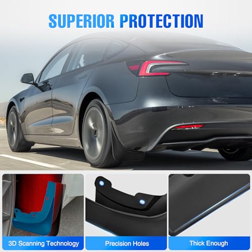 Image of Nilight Mud Flaps Splash Guards for Tesla Model 3 Highland 2024 2025 2026