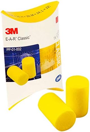 3M Ear Classic PP-01-002 Soft Foam Ear Plugs Yellow - 1 Pair
