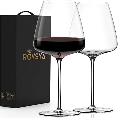 Set Wine Glasses Hand Painted Red Wine Glasses Set Of 2 - Large 28oz Unique  Design | Artistic Glassware By Bezrat Wine Glass Gift Set