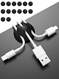 14Pcs Cable Clips Cord Organizer, 3 Hole TPR Wire Management Holder for USB Charging Cables, Home Office Desk Accessory, Black