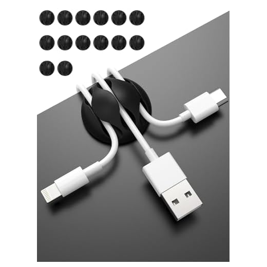 14Pcs Cable Clips Cord Organizer, 3 Hole TPR Wire Management Holder for USB Charging Cables, Home Office Desk Accessory, Black