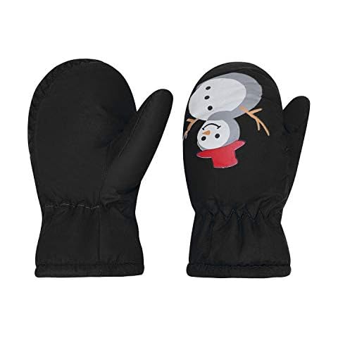 ITODA Kids Toddler Ski Gloves Waterproof Winter Warm Mittens Snow Ski Gloves Cute Cartoon Thermal Gloves Girls Boys Gloves Outdoor Hiking Cycling Skating Skiing Gloves for Kids 1-4 Years Cover