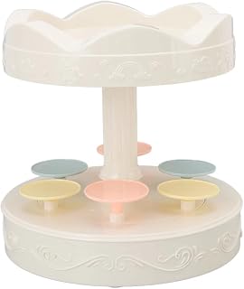 Feriany Mesa Giratoria Automática de Postres de 360 Grados, Máquina para Hacer Sushi, Cupcakes, Macarrones y Exhibidores para Cumpleaños.