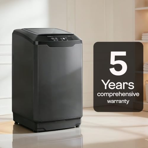 Image of Godrej 8 Kg 5 Star Zero Pressure Technology, Fully-Automatic Top Load Washing Machine (2024 Model, WTEON ALR C 80 5.0 FDANS GPGR, Roller Coaster Wash and Advanced Digital Display, Graphite Grey)