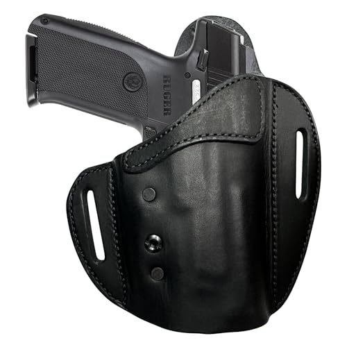 Urban Carry LockLeather OWB Holster for Ruger SR9 [9] - Secure & Comfort Hybrid Leather/Polymer Design for 4.1-inch Barrel