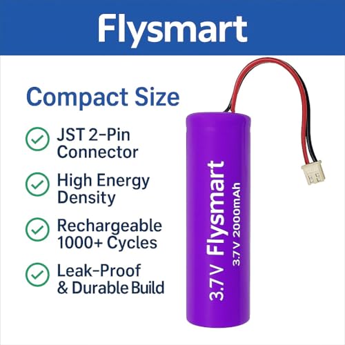 Image of Flysmart 3.7V 2000 mAh Li-ion GPS Battery | 3.7V Lithium Ion Battery for DIY Projects | Lithium Ion Battery (Pack of 6)