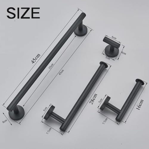 Porte-serviettes papier doré brossé avec support perforé robuste - 3