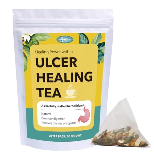 Auranic Ulcer Healing Tea 20 Pcs, Natural Stomach Remedy Solution Healthy Digestion, Warm Stomach...
