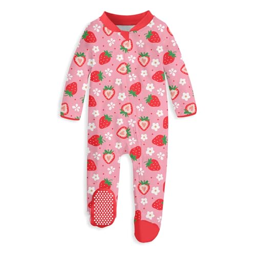Image of UNIFACO Baby Girls Boys Footed Pajamas One-Piece Sleeper Snug Fit Sleep and Play Zip Front Footie Romper 0-12 Month