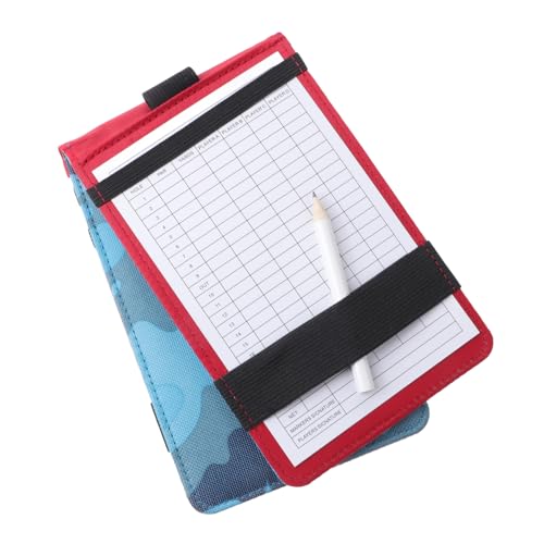 SUPVOX Lightweight Portable Golf Scorebook Recording Notebook with Oxford Cover Camouflage Design for Golfers Scorecard Protection