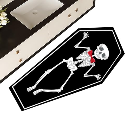 Alfombra de bienvenida de Halloween para interior y puerta de entrada transitable 8
