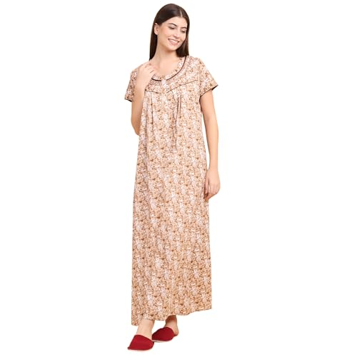 Sweet Dreams Camisón para mujer, Beige, XL