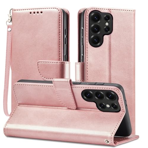 Étui cuir Samsung Galaxy A51 5G rose portefeuille rétro chic