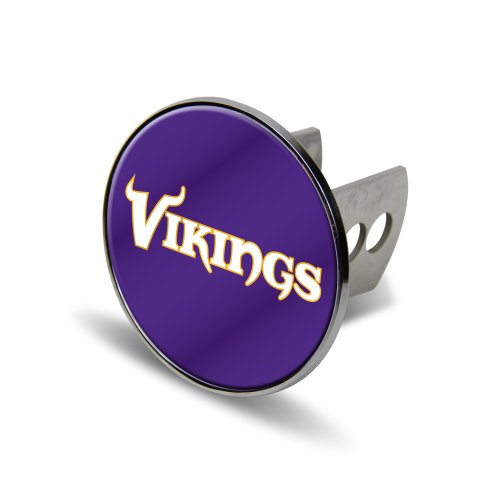 Rico NFL Minnesota Vikings Laser Cut Metal Hitch Cover, Large, Silver