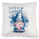 speecheese Du bist Mir wichtelig! Wichtel Kuschelkissen Humorvolles SofaKuschelkissen - lustiger Spruch für die Weihnachtszeit