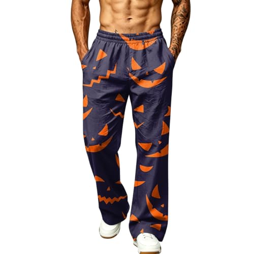 Pantalones de pijama para hombre con cintura elástica para verano