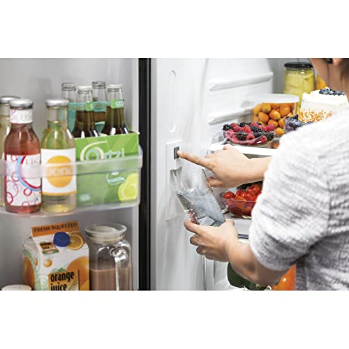 GE GWE19JGLBB French Door Refrigerator, Black on Fridge.com