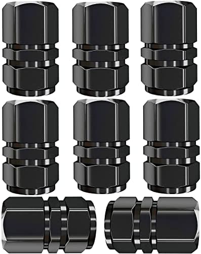 20 Tappi Valvole Pneumatici Volkswagen SW17 Nero - Con Estrattore, Ricambio Originale Per Ruote