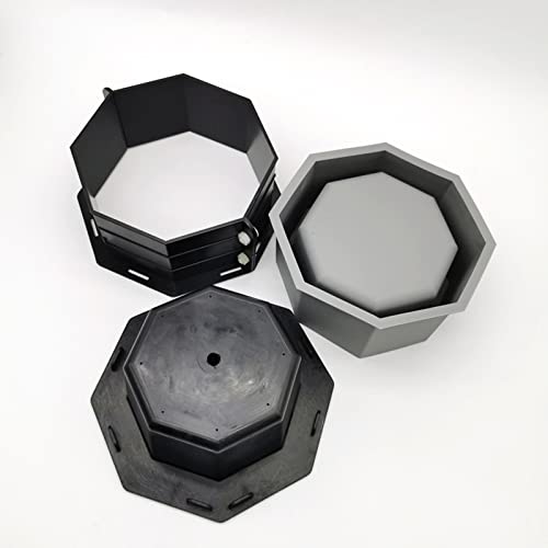 Moule silicone pot béton octogonal grand format pour bougie