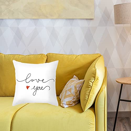 Housse de coussin décorative Saint-Valentin motif lèvres pour canapé et lit de mariage