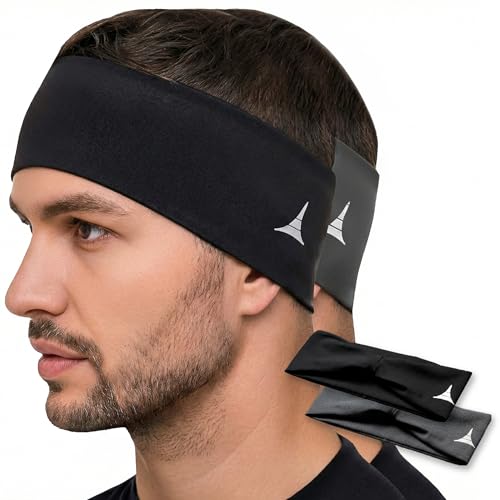 Image of French Fitness Revolution - Stretchy Sports Headband for Men & Women - Guys Sweatband for Running, Cycling, Basketball, Yoga, Fitness - Moisture Wicking Workout Hairband - Made in Europe