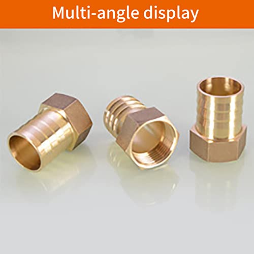 Candeon 2pcs 1inch Hose Barb Brass Garden Hose Fittings Connector Adapter Barb to NPT Female Thread No Leaks(32mm) - Image 3