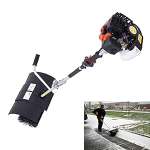 52cc veegmachine benzine sneeuwblazer sneeuwschuiver met motor motorbezem veegbezem 2-takt 2,3 pk handveegmachine, 58 cm…