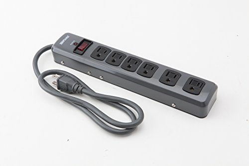 Woods 041552 6-Outlet Metal Surge Protector With 3-Foot Cord, 750 Joules Of Protection #TOP5